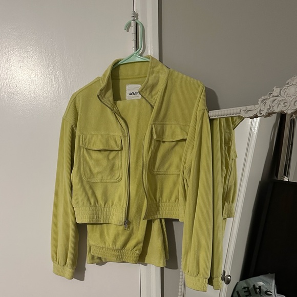 aerie Other - Aerie Lime Green Corduroy Set